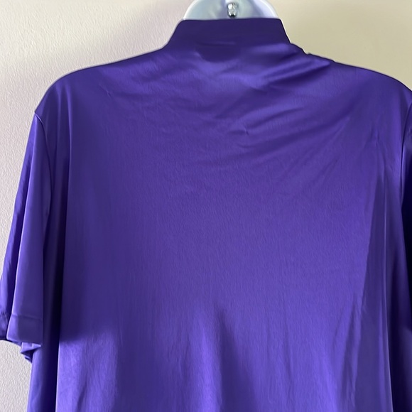 VTG Vanity Fair Purple Robe Button Front Floral Embroidery Sz L - Picture 6 of 11